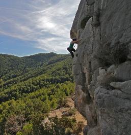 Climbing at Egagropilas, Ibiza