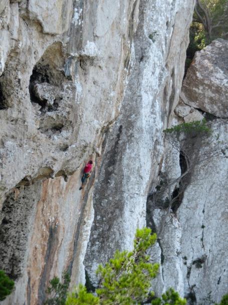 Climbing at Torre de Lluc, Ibiza