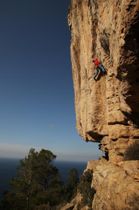 Climbing at Torre de Lluc, Ibiza